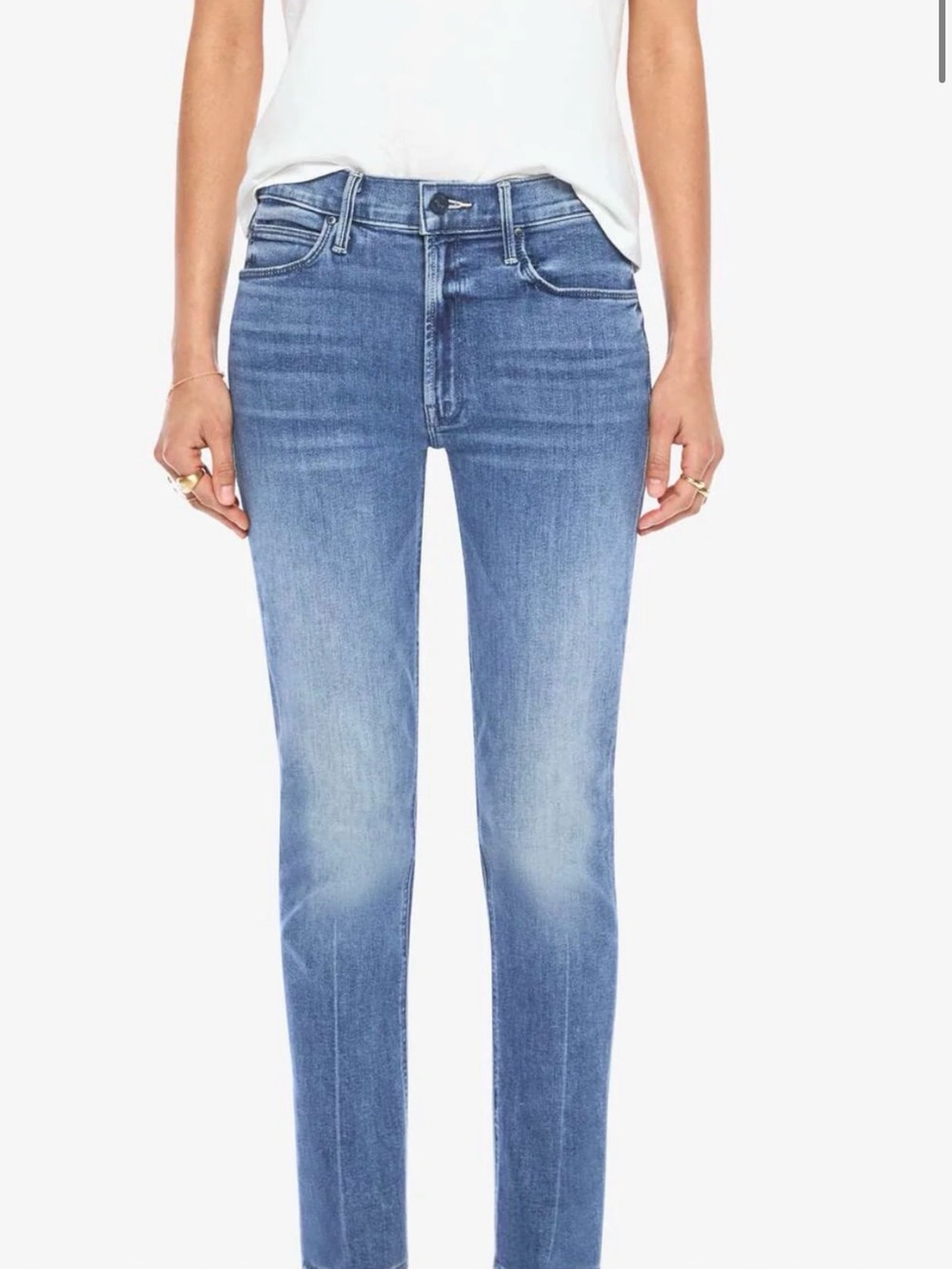 MOTHER The Mid Rise Dazzler Ankle Straight Leg Jeans